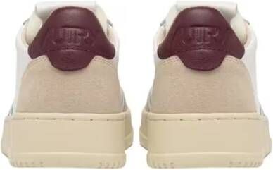 Autry Low-Top Sneakers Medalist Low Leat Suede Wht Burgund Sneakers in geel