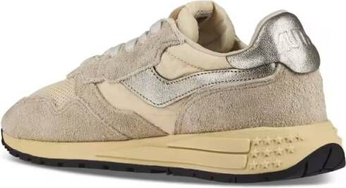 Autry Low-Top Sneakers Neutrals Textured Suede And Mesh Sneakers in beige