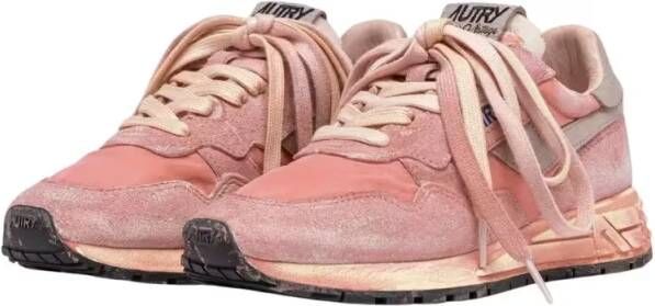 Autry Low-Top Sneakers Reelwind Sv Low Sket Nyl Pink Sneaker in beige