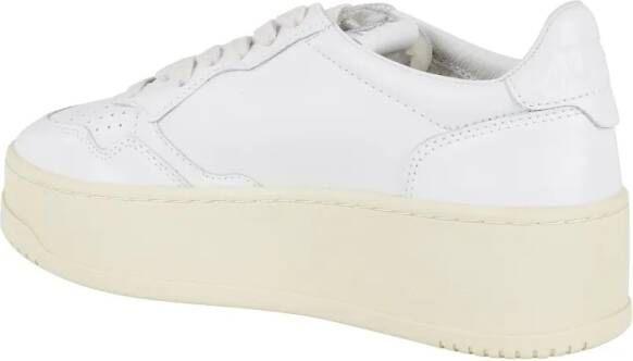 Autry Low-Top Sneakers Round Toe Platform Low Sneakers in wit