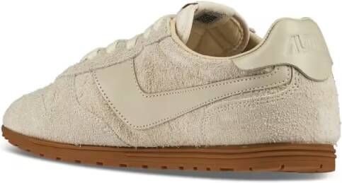 Autry Low-Top Sneakers Suede Sneakers With Contrasting Rubber Sole in beige