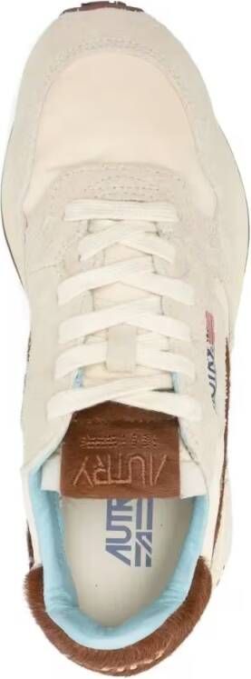 Autry Low-Top Sneakers White And Brown Sneakers in beige