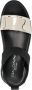 Baldinini Black calfskin and platinum patent leather sandals Zwart Dames - Thumbnail 2
