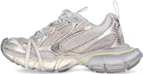 Balenciaga Low-Top Sneakers Oversized Platform Sneakers With Distressed Grey M in beige