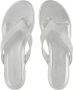 Balenciaga Sandalen Allover Logo Round Thong Sandals in zilver - Thumbnail 1