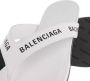 Balenciaga Sandalen Logo Flip Flop Slippers Plain Leather in wit - Thumbnail 1