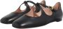 Bally Zwarte Leren Ballerina Platte Schoenen Black Dames - Thumbnail 2