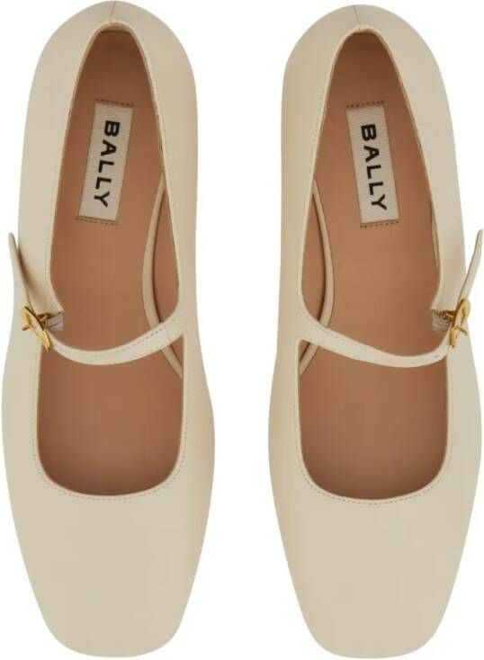 Bally Hoge hakken Classic Mary Jane Pumps in crème