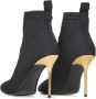 Balmain Boots Black Stretch Knit Ankle Boots With Gold Lacquered in zwart - Thumbnail 2