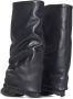 Balmain Boots Sculptural Black Lambskin Ankle Boots With Gaiter in zwart - Thumbnail 2
