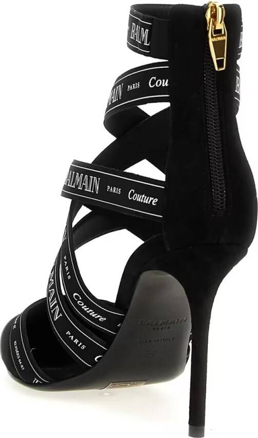 Balmain Hoge hakken 'Couture Ribbon-Print' Pumps in zwart