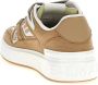 Balmain B-Court Skate trainers in fleece en kalfsleer Beige Dames - Thumbnail 2