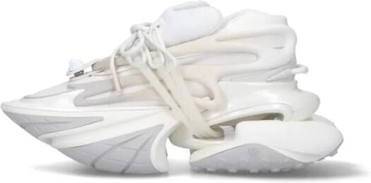 Balmain Low-Top Sneakers Sculptural White Sneakers With Integrated Lacing S in wit
