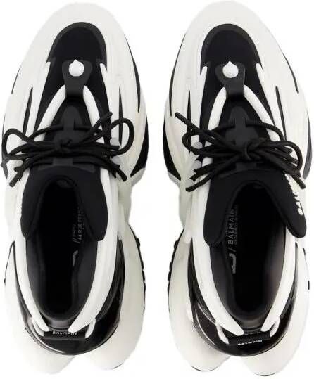 Balmain Low-Top Sneakers Unicorn Sneakers Leather Black White in wit
