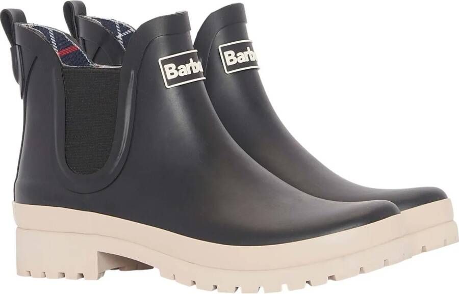 Barbour Low-Top Sneakers Boots Caoutchouc Mallow chelsea noir semelle sable in zwart