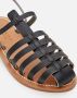 BB ST. TROPEZ Sandalen Black Leather Sandals With Adjustable Ankle Strap in bruin - Thumbnail 1