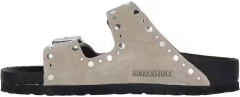 Birkenstock Sandalen "Arizona Rivet" Studded Sandals – Taupe in grijs
