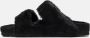 Birkenstock Sandalen Black Shearling Sandals With Oversized Buckles in zwart - Thumbnail 1