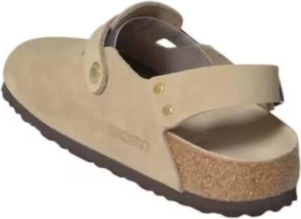 Birkenstock Sandalen Sand Nubuck Leather Tokio Mules in beige