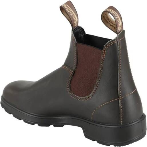 Blundstone Boots Ankle-High Leather Boots With Elastic S in bruin