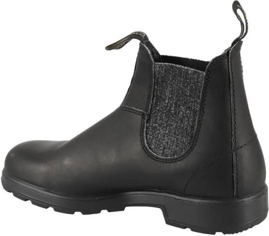 Blundstone Boots Black Ankle Boots With Silver Elastic Glitter Pane in zwart