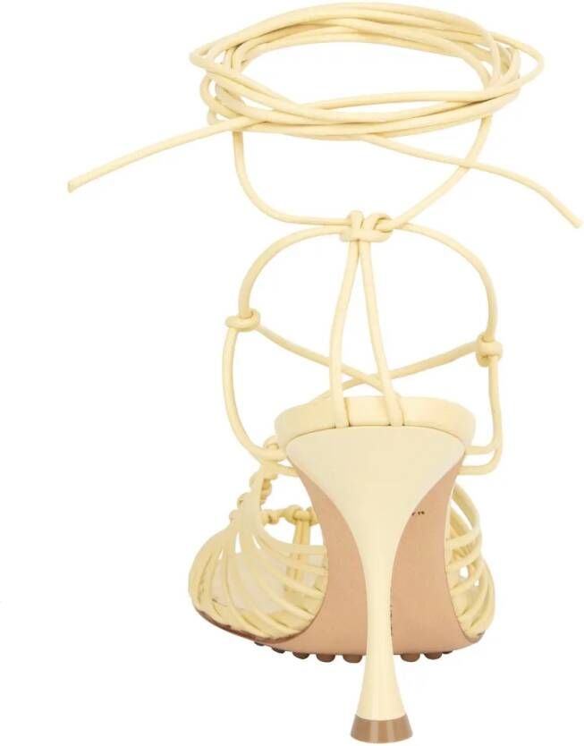 Bottega Veneta Sandalen Dot Leather Sandals Beige in beige