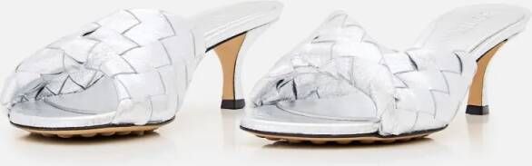 Bottega Veneta Sandalen Mule Blink Intreccio in zilver