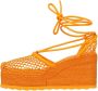 Bottega Veneta Sandalen Orange Stretch 90 Wedge Espadrilles in oranje - Thumbnail 1