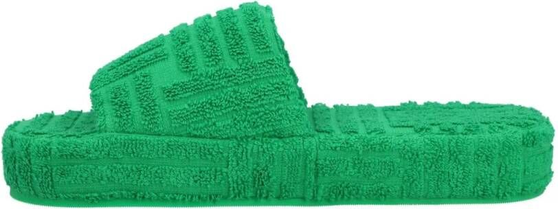 Bottega Veneta Sandalen Resort Sponge Green in groen