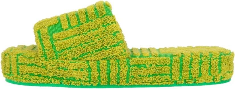 Bottega Veneta Sandalen Resort Sponge Slides in groen