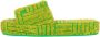 Bottega Veneta Sandalen Resort Sponge Slides in groen - Thumbnail 1