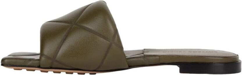 Bottega Veneta Sandalen Rubber Lido Slide Green in groen