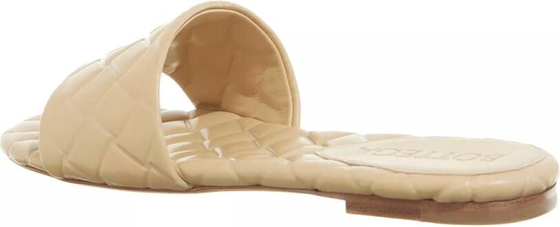 Bottega Veneta Slippers Flat Sandal Leather in beige