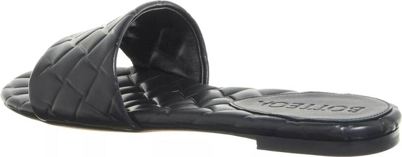 Bottega Veneta Slippers Flat Sandal Leather in zwart
