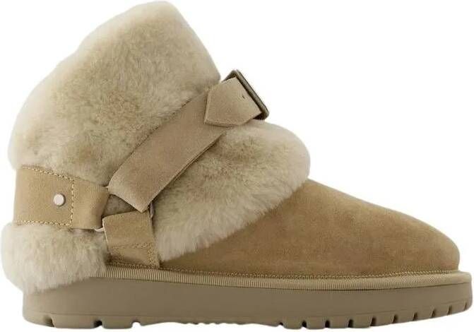Burberry Boots Snug Boots Leather Beige in beige
