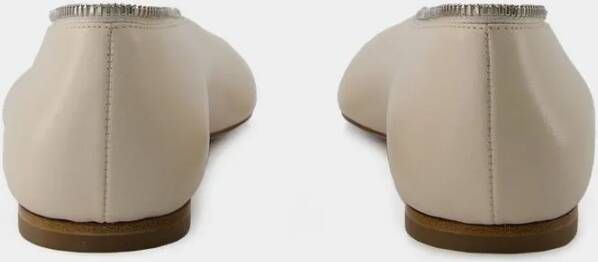 Burberry Ballerinas Sadler Zip Ballerinas Leather White in wit