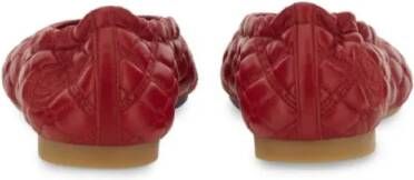 Burberry Quilted Lamb Leather Ballerina Flats in rood