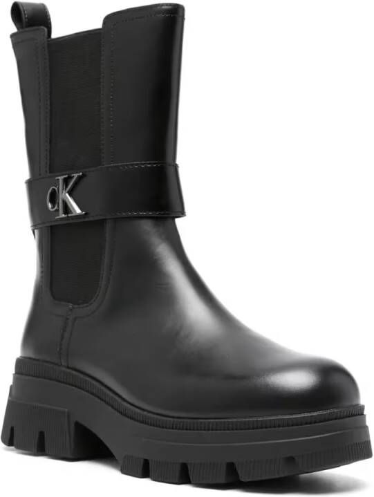 Calvin Klein Jeans Chunky Combat Chelsea Boots in zwart