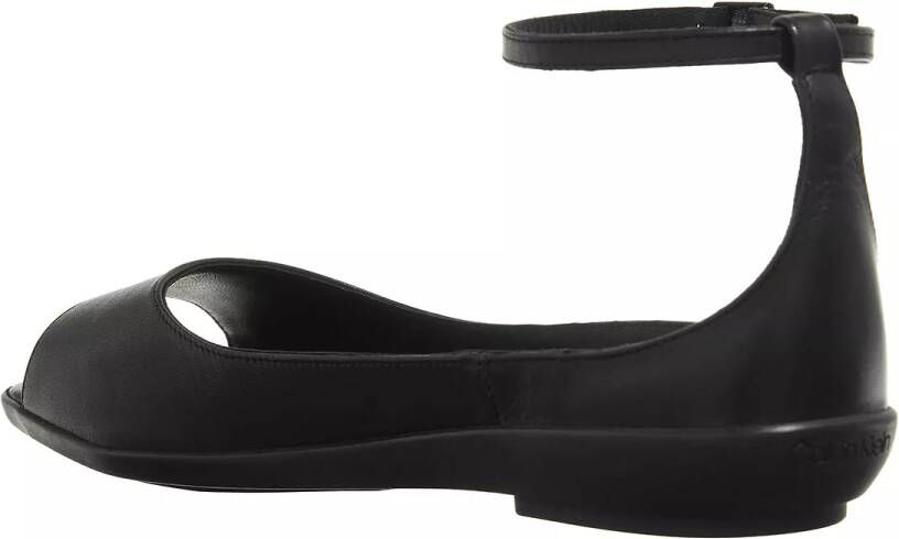 Calvin Klein Sandalen Peep Toe Ballerina Lth in zwart