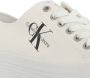 Calvin Klein Vulcanized Flatform Laceup Lage sneakers Dames Wit - Thumbnail 3