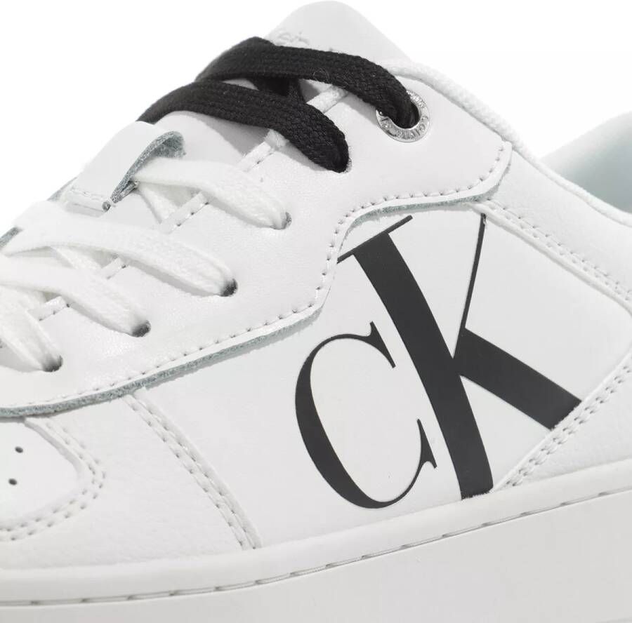 Calvin Klein Sneakers Cupsole Laceup Basket Low Lth in wit