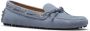 Car Shoe Baby Blue Suede Loafer With Bow in blauw - Thumbnail 1