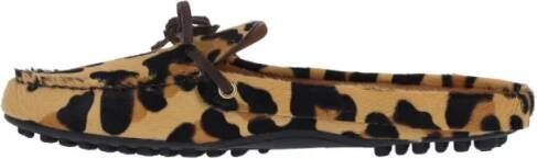 Car Shoe Sandalen Animal Print Sabot – Brown in bruin