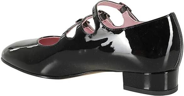 Carel Paris Ariana Black Patent Leather Ballerina in zwart