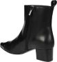 Carel Zwarte leren enkellaars met glanzende afwerking Black Dames - Thumbnail 2