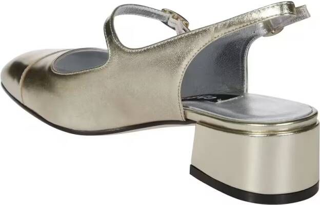 Carel Paris Hoge hakken Slingback 04 Shoe With Wide Heel in zilver
