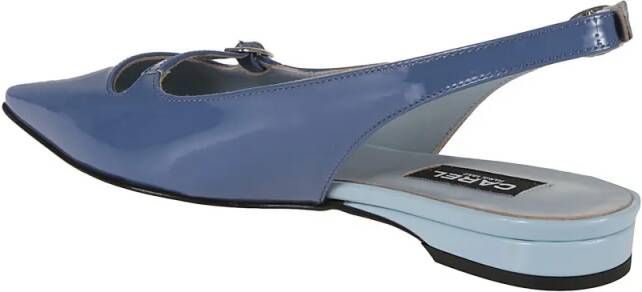 Carel Paris Ninon Patent Leather Ballerina Flats in blauw