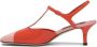 Carel Paris Sandalen Pointed Toe T-Strap Sandals in rood - Thumbnail 1