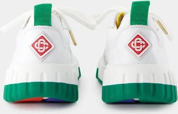 Casablanca Low-Top Sneakers Court Sneakers Leather White Green in wit