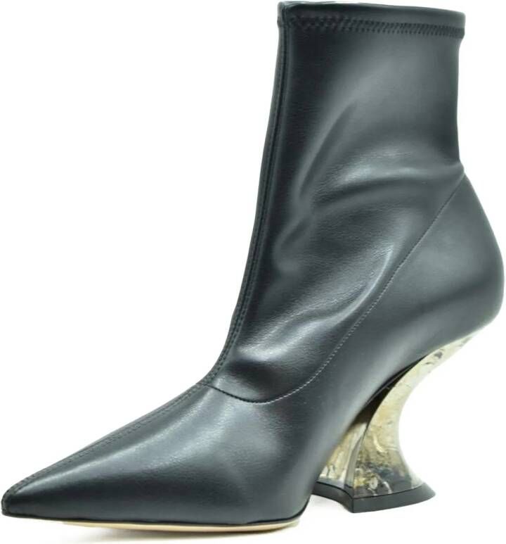 Casadei Boots Stivaletto Elodie Pelle Nera in zwart